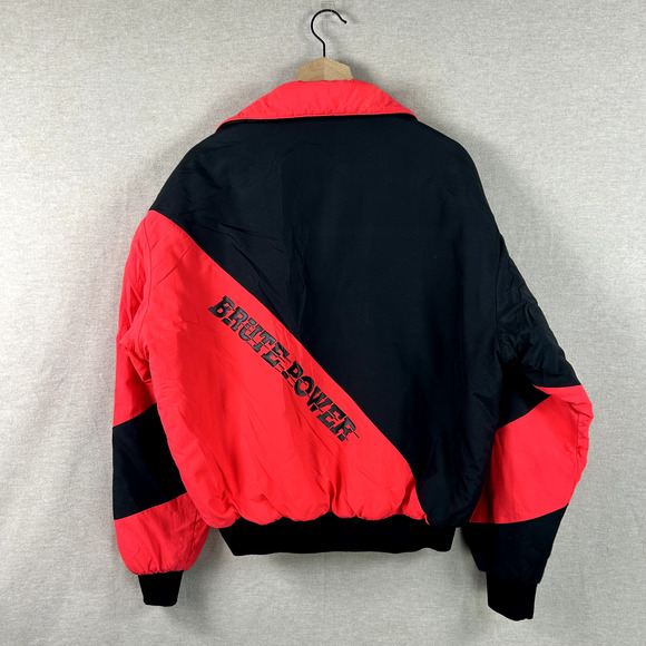 Vintage Swingster Mens Winter Coat Size Large Brute Power BWD BorgWarner 80s 90s - Picture 7 of 11